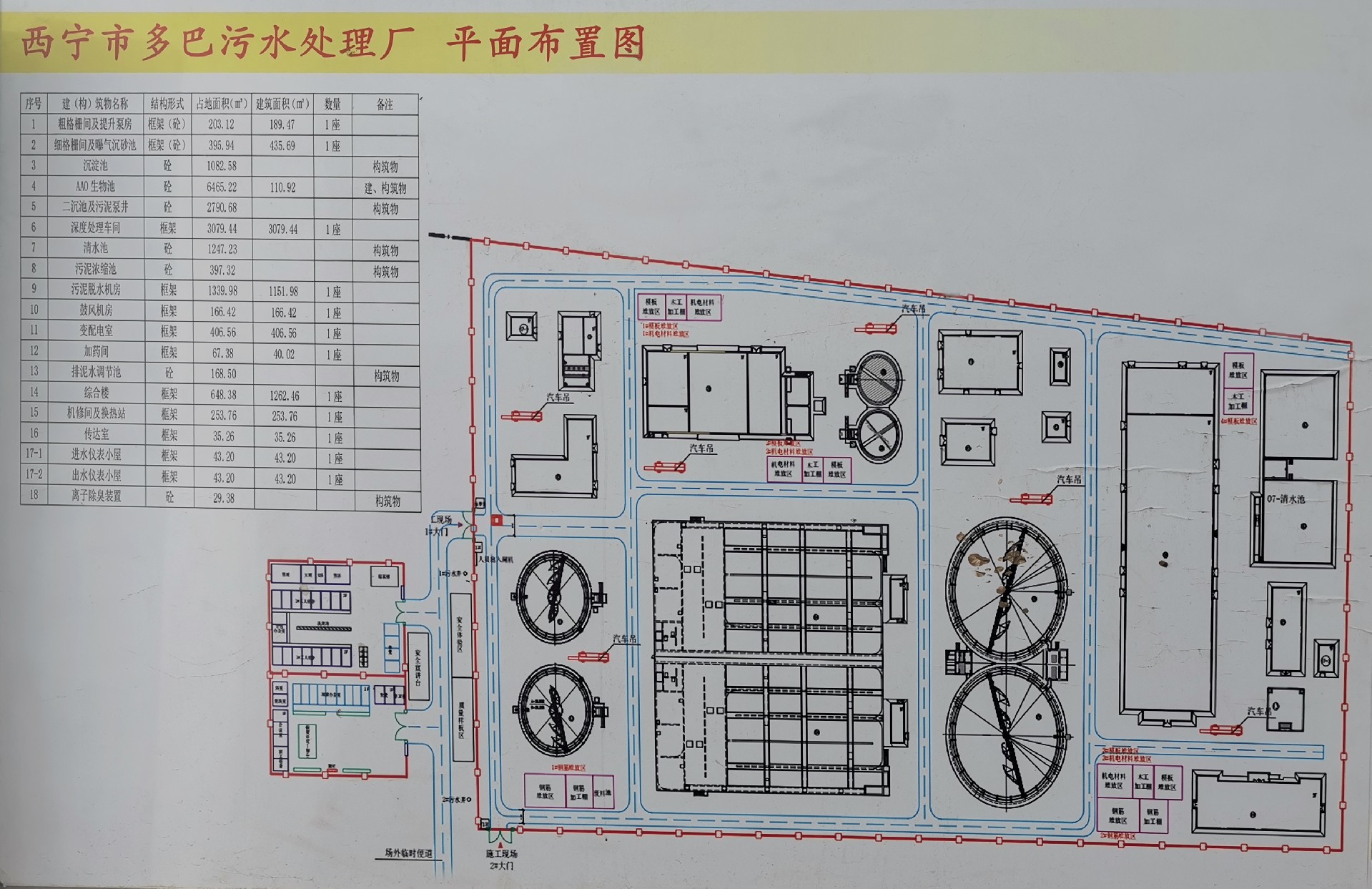 中建一局西寧市多巴污水處理廠 中建一局西寧市多巴污水處理廠